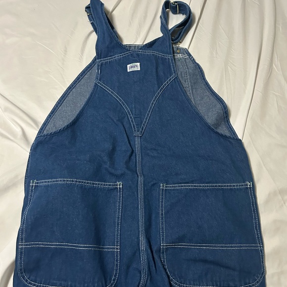 Liberty Bib Overalls Men’s 40x30 Blue Denim Baggy Workwear Carpenter Jeans - Picture 12 of 13